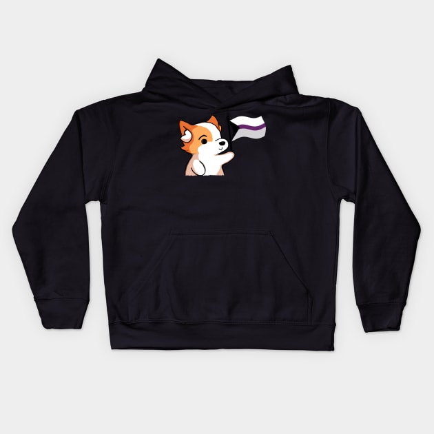 Demisexual Pride - Corgi Version Kids Hoodie by Forsakendusk